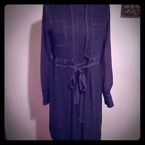 Navy blue  belted dress